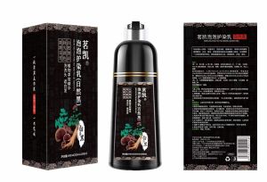 MingKai Bubble Dye Hair Lotion Black Natural Hair Coloring Agent Covers Gray Hair Permanent Color Fixing Hair Dyeing Products