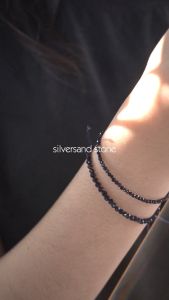 เชื้องโยยดิจวัย Minimalist bracelet - สิลเวอร์ขนาด 2-3 มม. สร้อยข้อมือ เชื้อกตาและเชื้อกถัก ของ Siam Online Shop