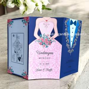 Blangko Undangan Kosong Pernikahan Erba Kartu BLANKO Simple 88196 (5 Lembar atau 100 Lembar)