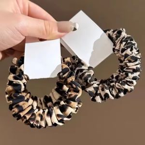 Leopard Print Elastic Hair Ties Fashion Rubber Bands for Women Hairband Retro High Quality Ponytail Holders HairRing Accessories