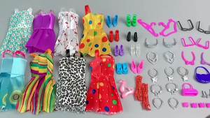 Random 1Set Doll Accessories for 30cm Doll Shoes Boots Mini Dress Handbags Crown Hangers Glasses Doll Clothes