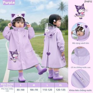ZHENGYU | Áo Mưa Chống Thấm Nước Cho Trẻ Em Tương Thích Với Ba Lô