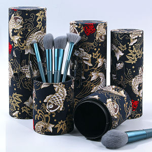 Portable Makeup Brush Holder Travel Makeup Brush Case Makeup Brush Storage Bucket with Lid