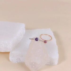 Her Jewellery Classic Twist Alexandrite Ring - Exquisite Lab-Cultivated Alexandrite Gem plated with 18K Gold