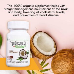 VCO 100% Organic Supplement 1000mg softgel cholesterol food supplplement