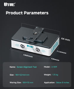UYUE U-009 Dual Independent Vacuum Pump Screen Alignment Tool Foldable Bracket For Phone Flat Curved LCD Screen Repair Tools