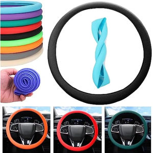 Universal Car Non-slip Silicone Steering Wheel Cover Elastic Texture D-shaped Steering Wheel Covers Car Decoration Accessories