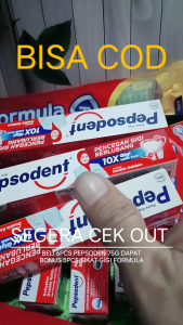 6pcs PEPSODENT 75g plus 5pcs SIKAT GIGI FORMULA