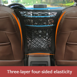 Car Seat Gap Net Pocket Mesh Crevice Storage Bag Auto Side Organizer Holder for Phone Documents Small Items