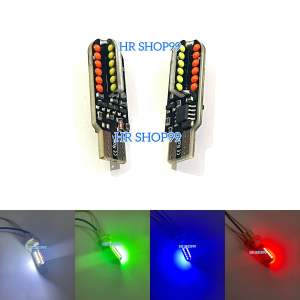 (2biji) Sepasang Lampu Sen Senja T10 48LED RGB Belimbing DC 12V Lampu Senja Motor Mobil Nyala Putar