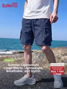 BALENO | Plain Color Work Style Summer Breathable Versatile Light Shorts