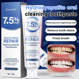 120g Hydroxyapatite Whitening Toothpaste  Gentle Mint  Breath Refreshing  Intensives Stain Removal  Gum Oral Care