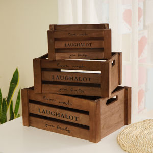 GUANGMANZHI | Retro Fruit Storage Wooden Box