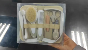 【Fast Shipping】Baby Set Include Wool Material Baby Combing Brush Nasal Aspirator Scissors Nail Clippers Comb Nail File
