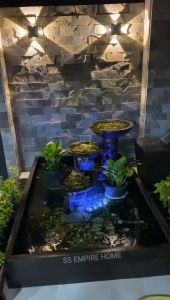 S67 Feng Shui 6x4 Water Pond Fountain Kolam Air Sandstone Garden Water Feature Balinese 风水流水喷泉瀑布池 Fish Waterfall Home