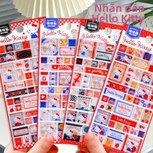 Hello Kitty | Nhãn Dán Trang Trí Điện Thoại Hình Kẹo 3D Crystal Đáng Yêu