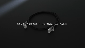 SAMZHE Slim Cat6A RJ45 Ethernet Cable High Speed 10Gbps 31AWG Network LAN Computer Patch Cable for PC & Gaming