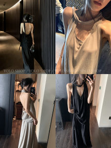 ชุดเสื้อกั๊กแขนกุดคอวีเปิดหลังสำหรับผู้หญิง YOLO SHOP ดีไซน์เก๋ไก๋ แขนกุด ทรงหลวม สไตล์ทำงาน ฤดูใบไม้ผลิ 2025