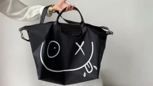 100% Original authentic longchamp official store bag L1624 graffiti large capacity travel bag long champ bags Duffel & Weekender Bags