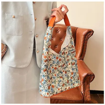 JIFANPAUL | Summer New Ins Style Oil Painting Flower Canvas Bag