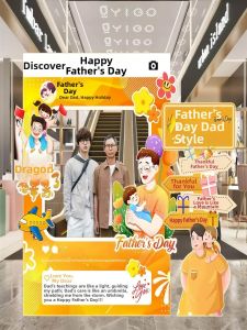 HUANGLISHI | Fathers Day Photo Backdrop Decor
