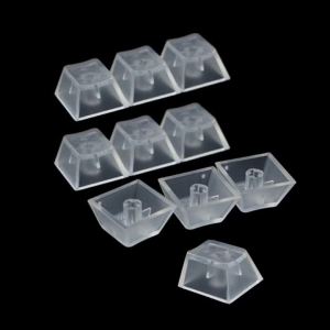R4 Transparent ABS Keycaps for Mechanical Keyboard Backlit Unlettered Cherry Gateron Matte Anti-Ghosting 6/10PCS