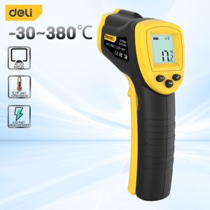 Deli Infrared Thermometer -30~380℃ Non-contact Temperature Measuring Gun Handheld Industrial Thermometer Gun DL333380