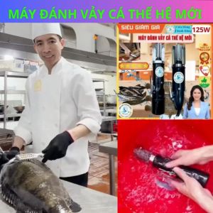 Máy Đánh Vảy Cá Cầm Tay Công Suất 125W THẾ HỆ MỚI dùng pin hoặc điện đánh vảy tất cả các loại cáchống nước