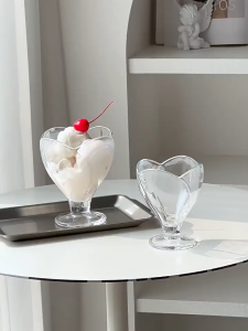 Ly kem Thủy Tinh có chân ly cocktail Ly Kem Cốc Uống Trà Sữa Ly Uống Nước Ép Ly Cốc Sinh Tố