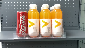 Drinks Spring Loaded Pushers For Fridge Plastic Adjustable Divider Shelf Tray Card Storage Easy Assembly Retail Display