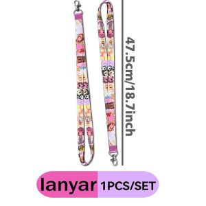Robloxed Lanyard Cartoon Pattern for Reusable Events Festival Celebrations Decorative Style Birthday Party Gift Supply Set