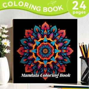 MANDALA Patterns Coloring Book for Adults Cute DIY Painting Drawing Book Perfect Gift for Party and Birthday ﻿