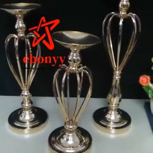 【COD】Metal Gold Candle Holders Road Lead Table Centerpiece Stand Pillar Candlestick For Wedding Candelabr