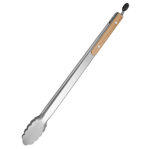 Leeseph Stainless Steel Food Tongs Heavy Duty Kitchen Tongs with Wooden Handle for Cooking Grilling and BBQ 7-16 Inch Length