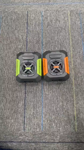 พัดลมหนีบเอวสำหรับตั้งแคมป์ พร้อมไฟ LED พกพา พัดลมแขวนคอขนาดเล็กพกพาสะดวก ชาร์จ USB พัดลมขนาดเล็กสำหรับกลางแจ้ง