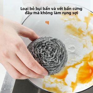 Bộ Miếng Chà Sàn Bằng Thép Không Gỉ Thân Thiện Với Môi Trường Để Làm Sạch Phòng Tắm Nhà Bếp Bộ Miếng Chà Sàn Chống Chịu Mạnh