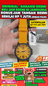 JAM CATERPILLAR ORIGINAL CATERPILLAR CAT LF.111.27.731 - MEN CT - RUBBER - KUNING & HITAM - JAMDUNIA / JAM DUNIA JD18 # JAM TANGAN PRIA JAM PRIA JAM TANGAN ANTI AIR $ JAM TANGAN CATERPILLAR ORIGINAL LF 111 27 731 CATERPILLAR LF.111 CATERPILAR LF111
