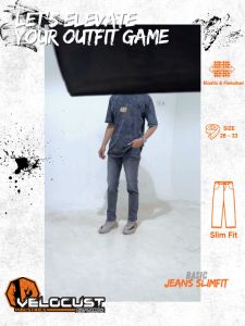 VELOCUST - Celana Jeans Pria Basic Slimfit Stretch