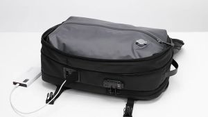 FENRUIEN New Airback Built-In Vacumm Compression Laptop Backpack With Automatic Compression Function Outdoor Travel Backpack