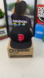 (NEW) Topi Snapback Hitam Built Up Cotton Twill Omidoki ZARUX