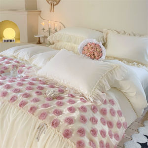 3D Rose French Lace Bedding Set