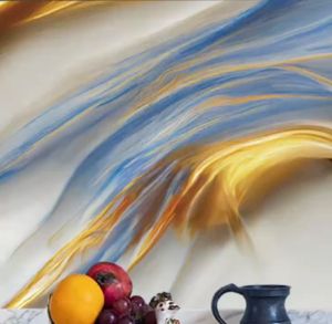 TY Hone Kitchen Wallpaper 5mx40cm Waterproof Marble Wall Stickers Cupboard Table Kitchen Self Adhesive Oil Proof Wallpaper