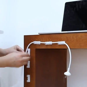 Cable Clips Self Adhesive Desktop Wire Organizer Cord Holder Wall Mounted Pemegang Kabel Klip Wayar 20PCS