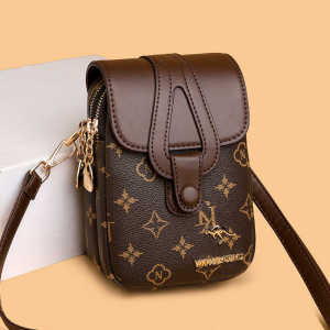 Real Leather Womens Bag Vintage Fashion Versatile Single Shoulder Crossbody Soft Leather Mobile Phone Small Purse Summer New Arrival