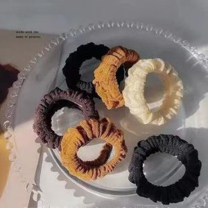 ยางรัดผมทรงหัวเข็มขัดหนาสำหรับผู้หญิง ยางรัดผมทรงหางม้าสูงยืดหยุ่นสูง ยางรัดผมแบบไม่มีรอยต่อ ยางรัดผมแบบทนทานสำหรับฤดูใบไม้ร่วงและฤดูร้อน