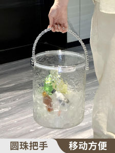Good-looking Ice Bucket with Lid Ice Storage Bucket Hand Bucket For Home Beer Milk Tea Drink Picnic Fruit Storage