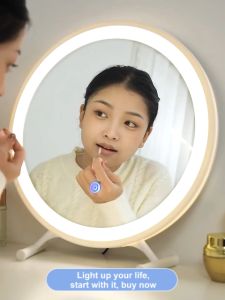 LED Makeup Mirror Dressing Table Mirror Beauty Makeup Mirror Fill Light Adjustable Face Mirror Cermin Muka desktop vanity mirror