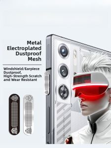 New Red Magic Logo Version Dust-proof Net Compatible with Nubia Red Magic 10/10SPro Metal Laser 9Spro Speaker Mouth Dust-proof 8pro+ Anti-dust Pro+ Protection