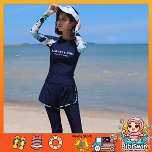 BIBISWIM Swimming Suit For Women Swimsuit Swimwear Beachwear 3 Piece Baju Renang Perempuan Muslimah