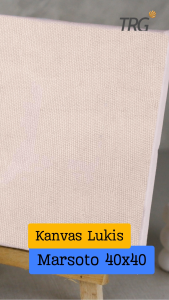 TRG Stretched Art Marsoto Canvas Board 40x40 cm Watercolor Artist Acrylic Paint - Kanvas Marsoto Media Lukis Cat Air Akrilik Minyak Poster Siap Melukis Ukuran 40 x 40 TRG